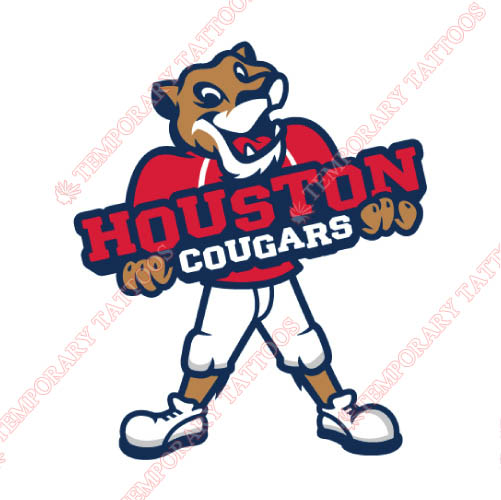 Houston Cougars Customize Temporary Tattoos Stickers NO.4573